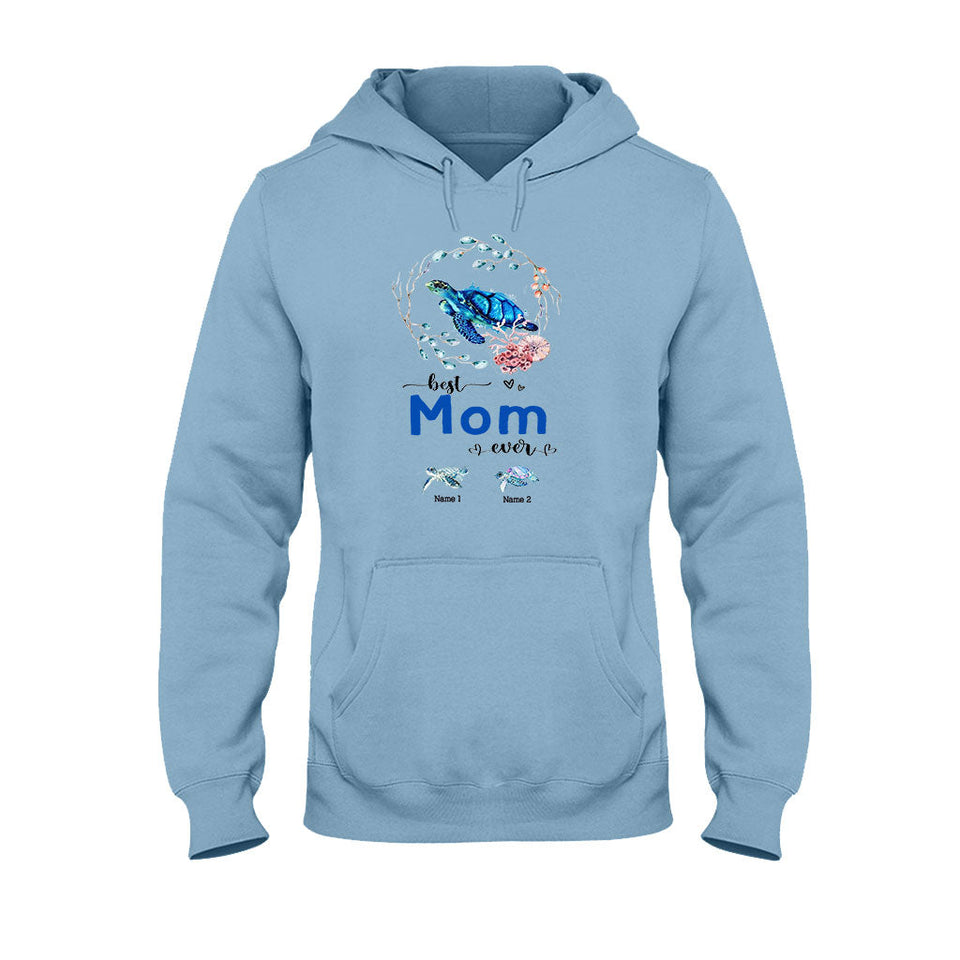 Best Nana Ever - Turtle gift for grandma, grandpa, mom, dad, uncle, aunt - Personalized T-shirt And Hoodie