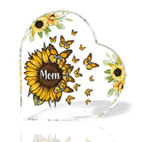 Beautiful Sunflower My Greatest Blessings - Gift for grandma, mom, aunt - Personalized Custom Shaped Acrylic Plaque