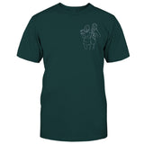 Custom Line Art - Personalized granddaughter Embroidered T-shirt