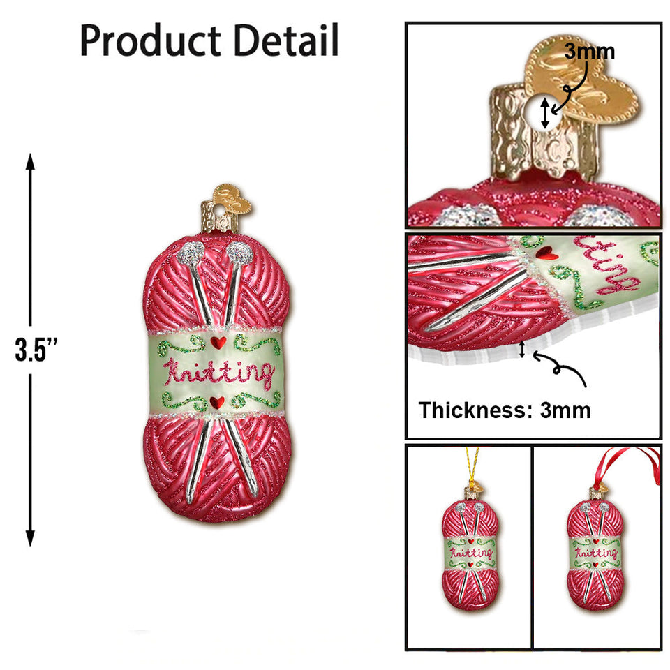 Love Knitting - Knitting gift for mom, girlfriend, wife, grandma - Personalized Ornament