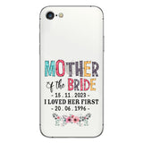 Mother Of The Bride - Personalized Mother Clear Phone Case
