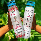 I Won't Quit - Personalized Running Water Tracker Bottle