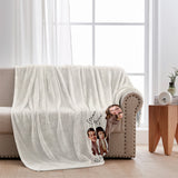 Mama Bear Watercolor Photo Custom - Personalized Mother Blanket