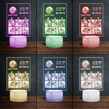 Couple Photo Collection - Personalized Couple Shaped Plaque Light Base
