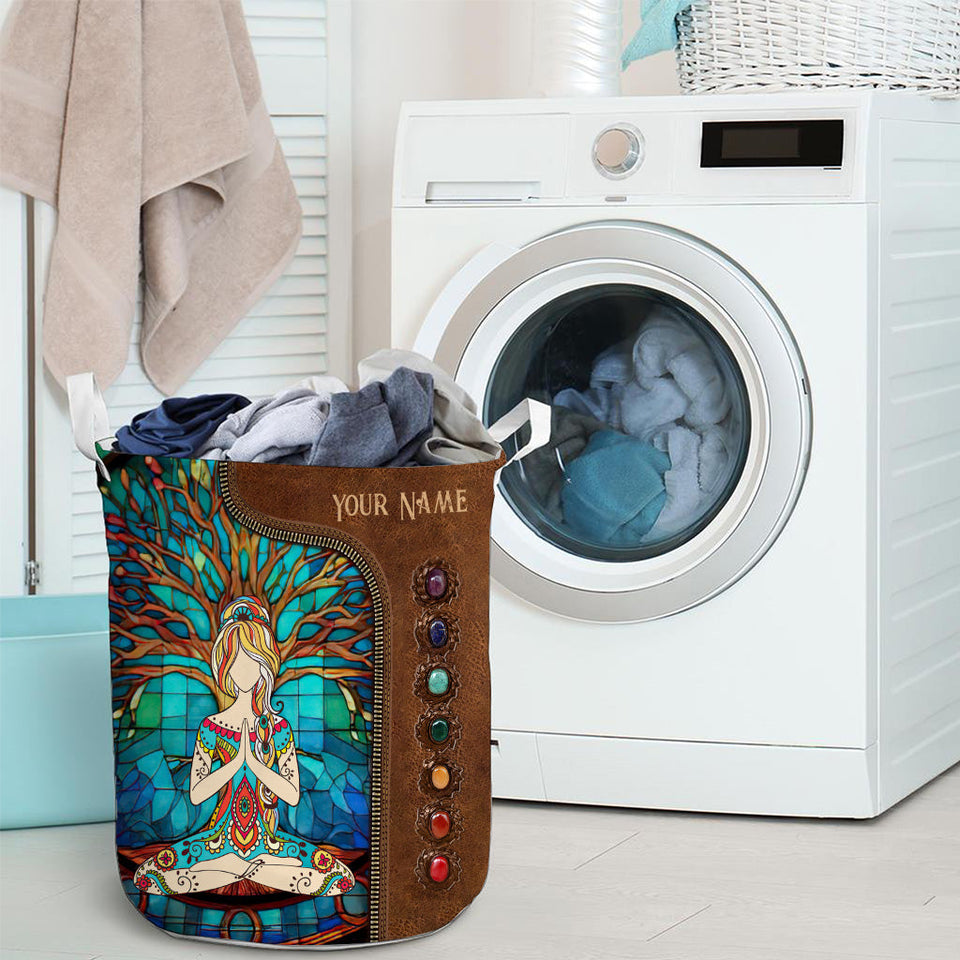 Namaste Green - Personalized Yoga Storage Basket