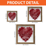 Romantic Couple Song Sound Wave Line Art - Personalized Couple Flower Shadow Box