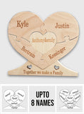 Together We Make A Family - Personalized Family Wooden Puzzle Standing