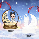 May God Blessed You Always - Personalized Newborn Transparent Ornament