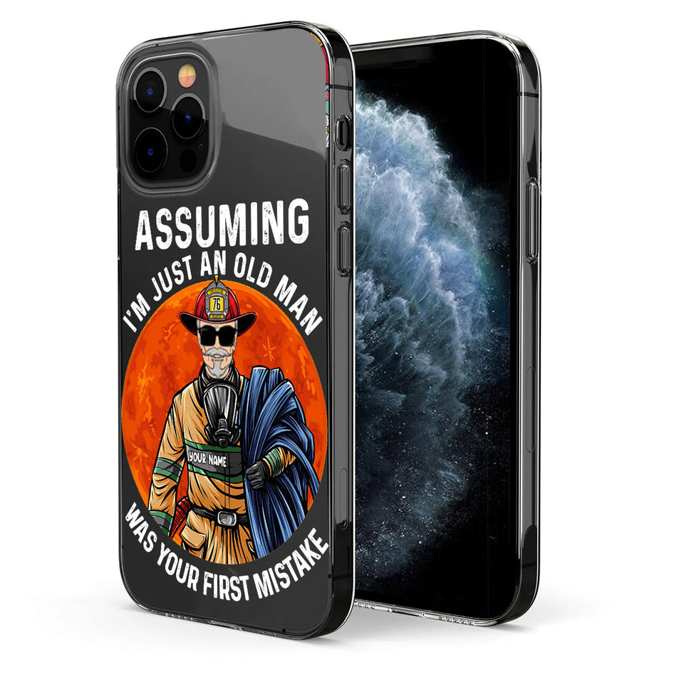 Your Mistake - Personalized Firefighter Clear Phone Case