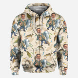 Photo Inserted Funny Fishing - Personalized Fishing All Over Shirt