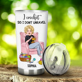 I Crochet So I Don't Unravel - Personalized Crocheting Tumbler