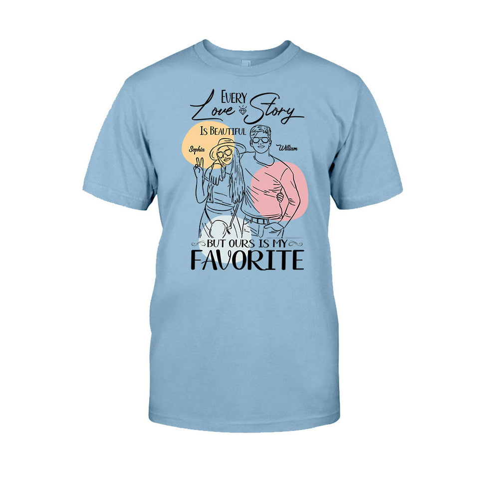 Every Love Story Is Beautiful - Personalized Couple T-shirt And Hoodie