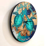 Salty Lil' Beach - Personalized Turtle Wall Clock