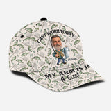 Can't Work Today My Arm Is In A Cast - Personalized Fishing Classic Cap