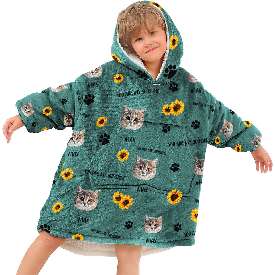 You Are My Sunshine - Dog gift for cat lover - Personalized Blanket Hoodie