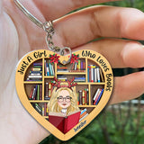 Just A Girl Who Loves Book - Personalized Book Keychain