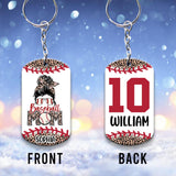 Baseball Mom - Personalized Baseball Keychain