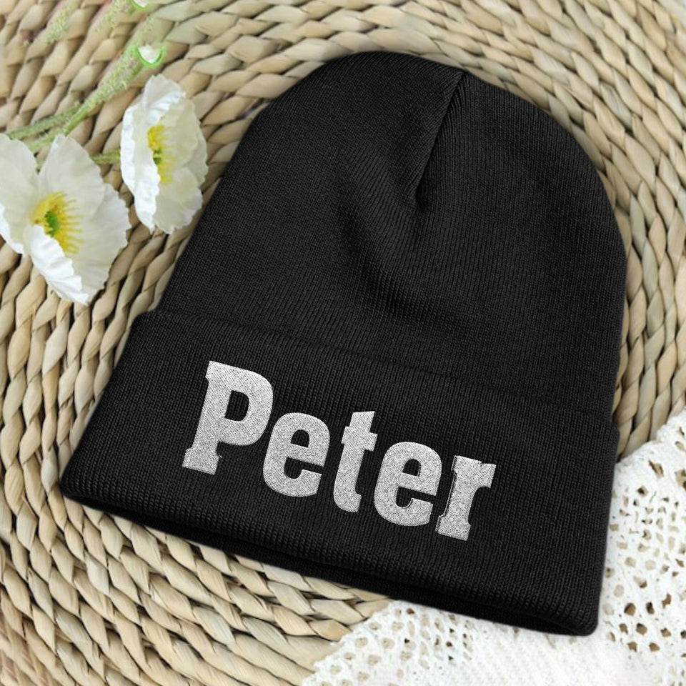 Custom Name - Personalized Kid Embroidered Beanie