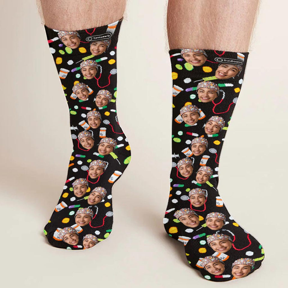 I Love When People Sedated - Personalized Nurse Socks