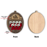 Our Family - Personalized Family 2 Layered Piece Ornament