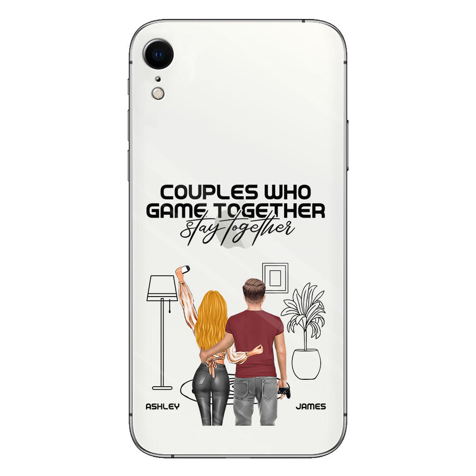 Couples Who Game Together Stay Together - Personalized Video Game Clear Phone Case