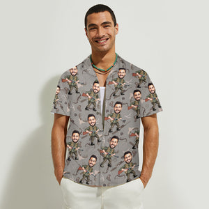Photo Inserted Funny Hunting - Personalized Hunting Hawaiian Shirt