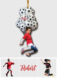 Happy Football Player - Personalized Football Ornament