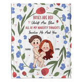 Roses Are Red Violets Are Blue - Personalized Couple Blanket
