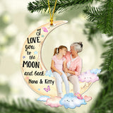 I Love You To The Moon And Back - Personalized Grandma Ornament