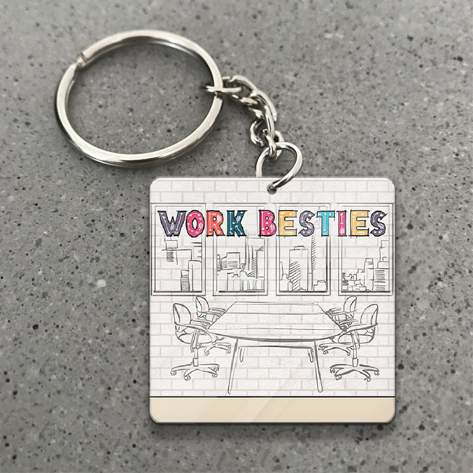You Are The Reason I Don't Punch People At Work - Personalized Colleague Keychain