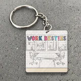 You Are The Reason I Don't Punch People At Work - Personalized Colleague Keychain