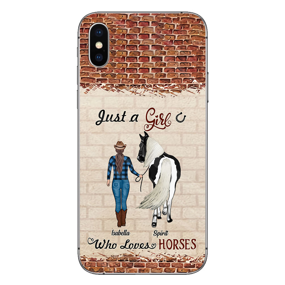 Just A Girl Who Loves Horses - Personalized Horse Phone Case