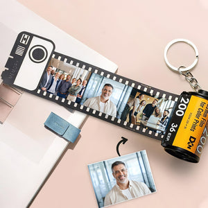 Happy Retirement - Personalized Retired Film Roll Keychain