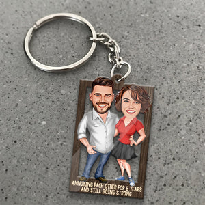 Annoying Each Other - Personalized Couple Keychain