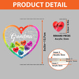 Grandma And Grandchildren - Gift for grandma - Personalized 3 Layered Shaker Ornament