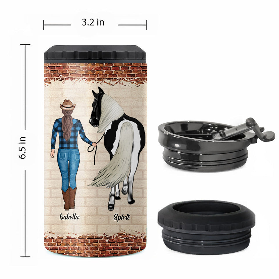 Just A Girl Who Loves Horses - Personalized Horse Can Cooler
