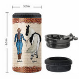 Just A Girl Who Loves Horses - Personalized Horse Can Cooler