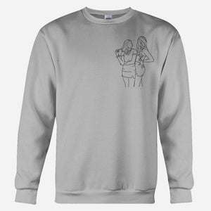 Custom Line Art - Personalized Daughter Embroidered Sweater