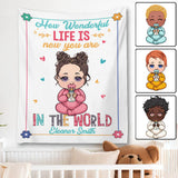 Baby Name Tapestry - Gift for Newborn - Personalized Wall Tapestry