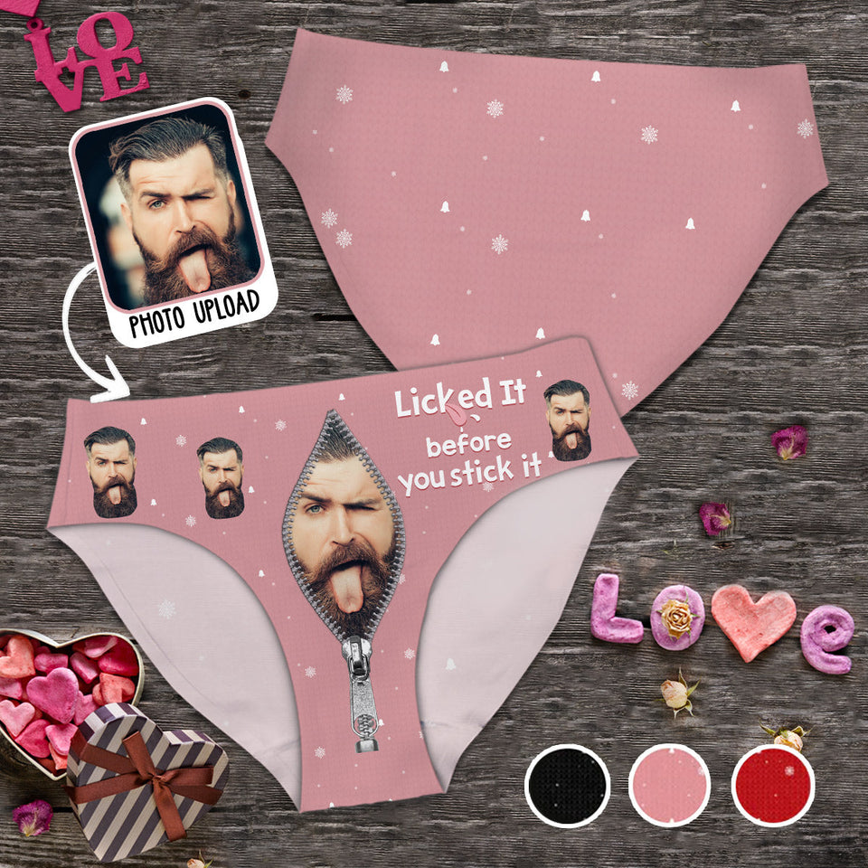 Lick It Before You Stick It - Personalized Couple Women's Briefs