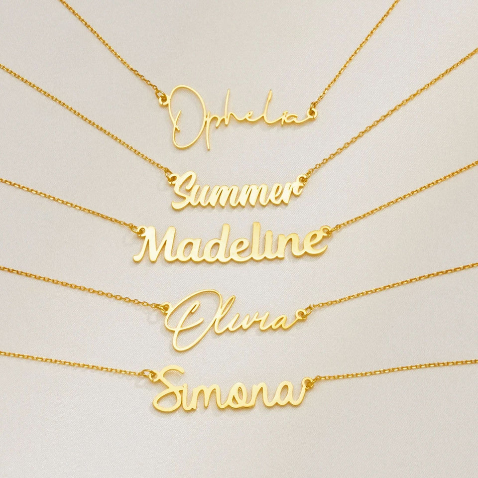 Custom Name - Personalized Family Name Necklace
