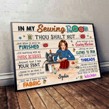 My Sewing Room - Personalized Sewing Canvas And Poster