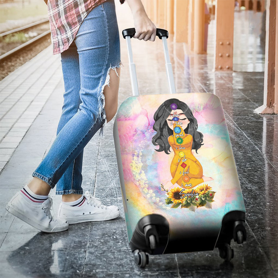 Let That Shit Go - Personalized Yoga Luggage Cover