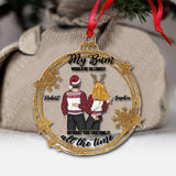 Touch My Bum - Personalized Couple Transparent Ornament