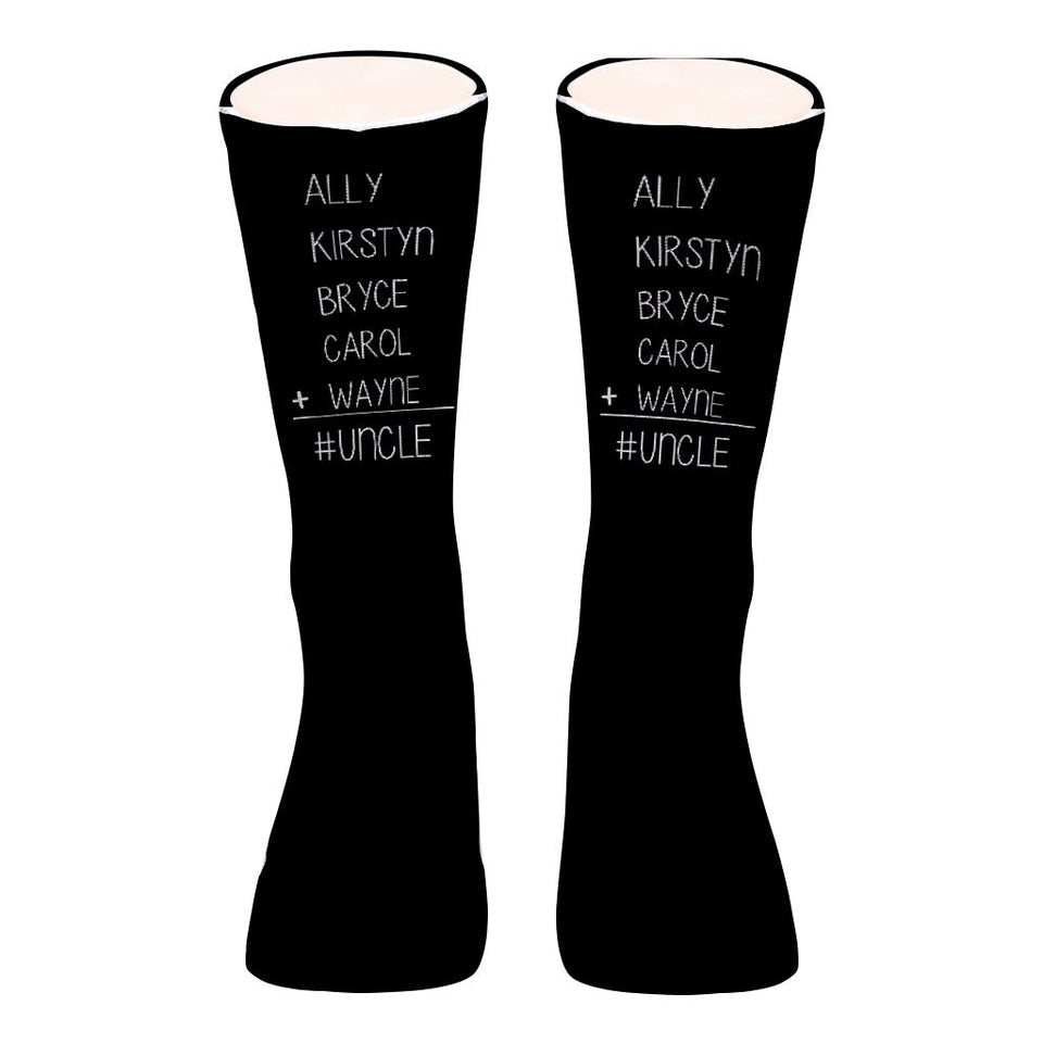 #1 Dad - Gift for dad, grandma, grandpa, mom, uncle, aunt - Personalized Socks