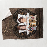 You & Me And The Fur Baby - gift for girlfriend - Personalized Blanket