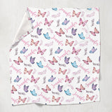 Butterfly Custom Name - Personalized Sibling Blanket