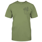 Custom Line Art - Personalized granddaughter Embroidered T-shirt