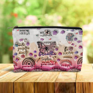 Positive Affirmations Butterfly - Personalized Butterfly Pouch