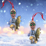 Cartoonize Funny Fishing - Personalized Fishing Ornament